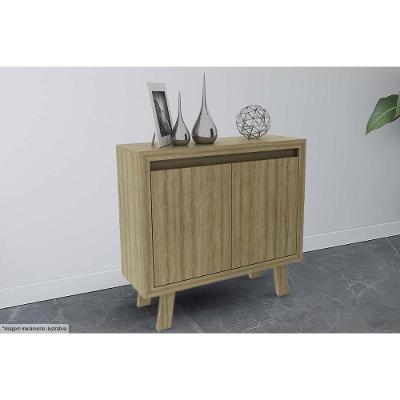 Buffet De Sala Jantar Me4187 C- 2 Portas Amêndoa-branco - Tecno Mobili