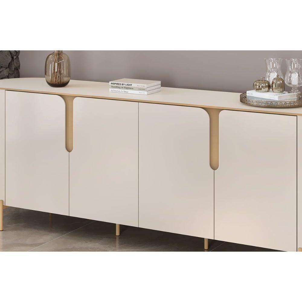 Buffet De Sala Jantar Cleo C- 4 Portas Off White - Dj Móveis - 8