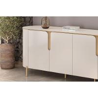 Buffet De Sala Jantar Cleo C- 4 Portas Off White - Dj Móveis - 6