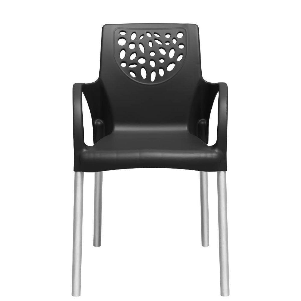 Poltrona De Plástico Deluxe Preto Fosco - 1