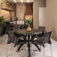 Poltrona De Plástico Deluxe Preto Fosco - 3