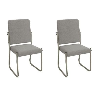 Cadeira Sala De Jantar Sicília 2c139nk Aço Kit 2 Un Niquel-boucle Cinza - Kappesberg