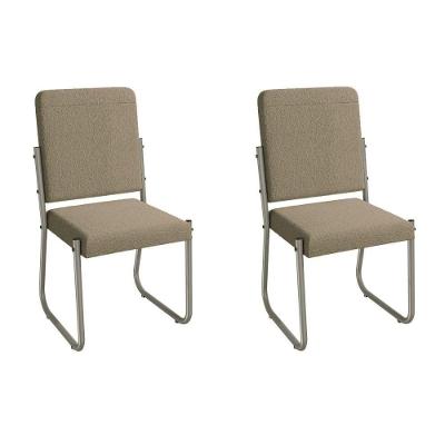 Cadeira Sala De Jantar Sicília 2c139nk Aço Kit 2 Un Niquel-boucle Bege Fendi - Kappesberg