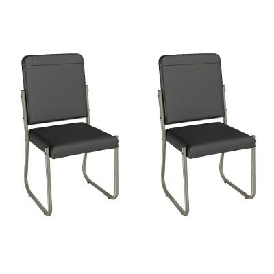 Cadeira Sala De Jantar Sicília 2c139nk Aço Kit 2 Un Niquel-ano Preto - Kappesberg