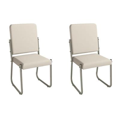 Cadeira Sala De Jantar Sicília 2c139nk Aço Kit 2 Un Niquel-ano Bege - Kappesberg