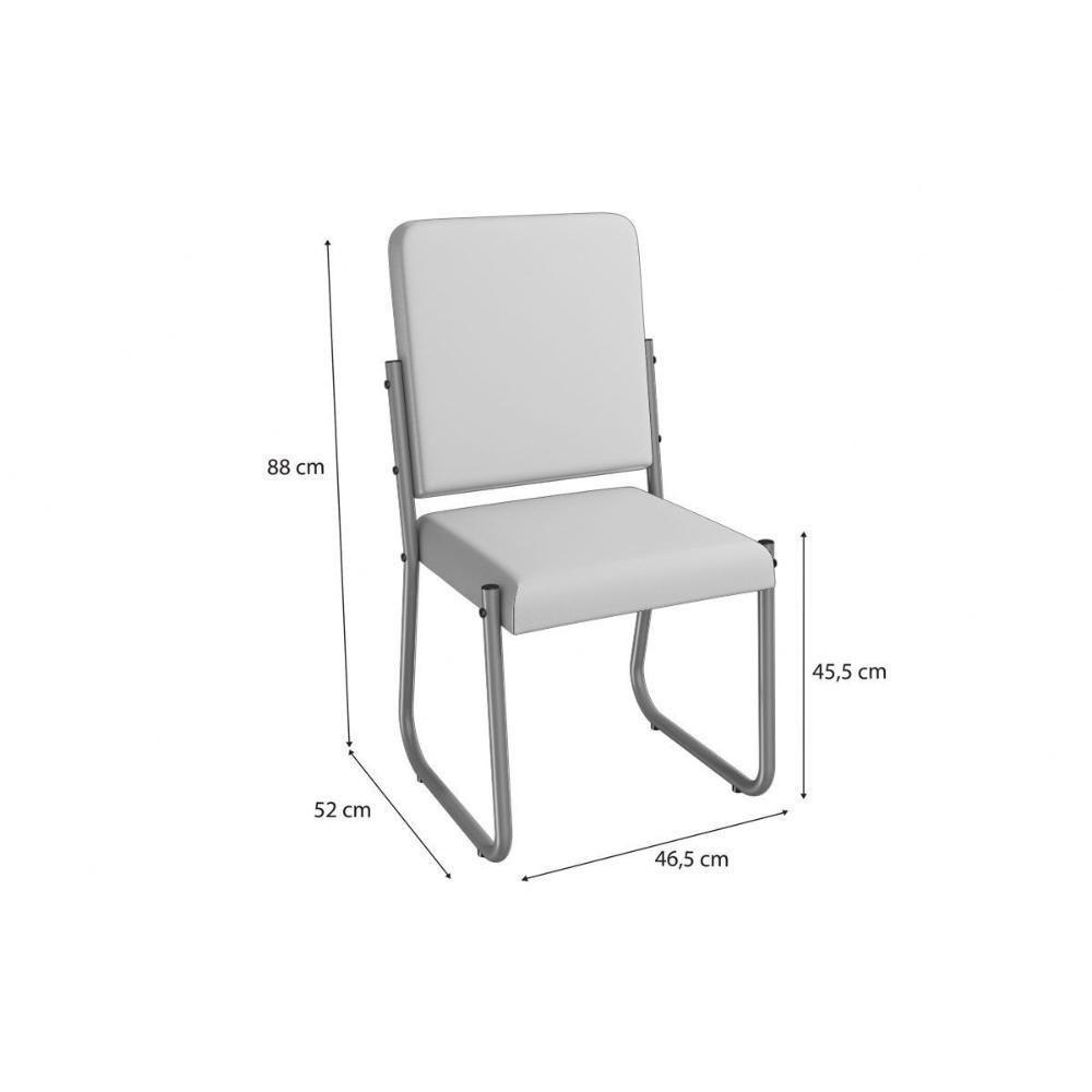 Cadeira Sala De Jantar Sicília 2c139cr Aço Kit 2 Un Cromado-boucle Bege Fendi - Kappesberg - 2