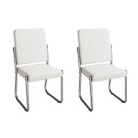 Cadeira Sala De Jantar Sicília 2c139cr Aço Kit 2 Un Cromado-ano Branco - Kappesberg - 1