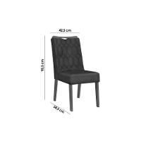 Cadeira Sala De Jantar Bia Cedro-suede Kraft Bege - Dj Móveis - 2