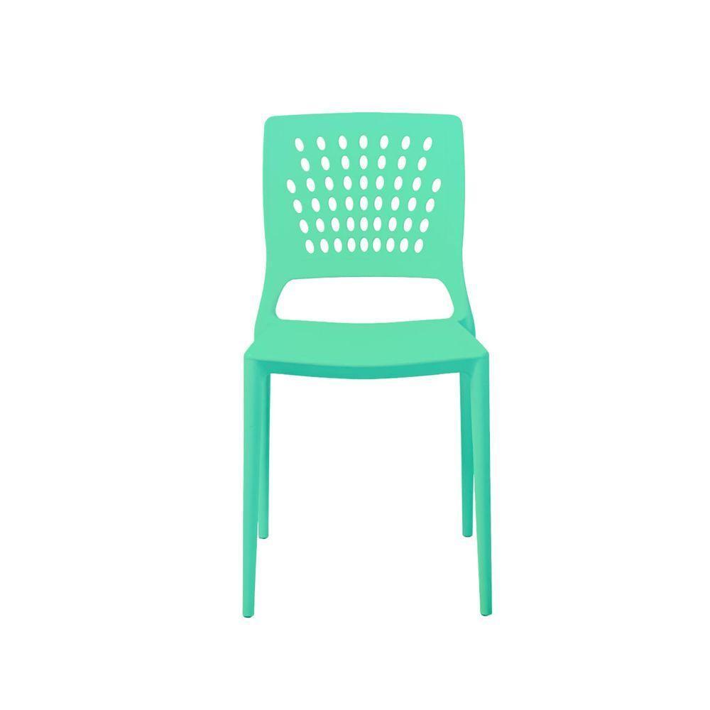 Cadeira Marte Turquesa Pastel Empilhável Em Polipropileno Acrilys - 3
