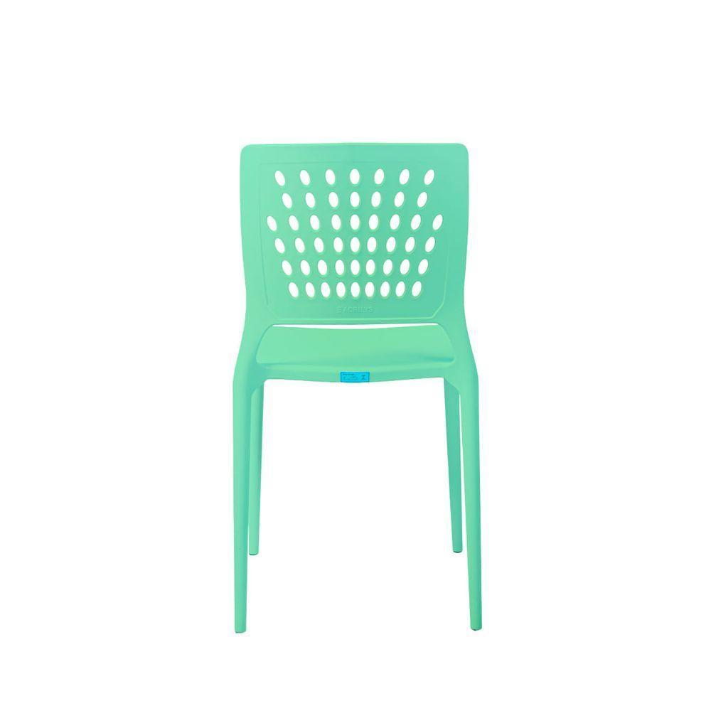 Cadeira Marte Turquesa Pastel Empilhável Em Polipropileno Acrilys - 4