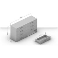 Cômoda Casal Valência C- 6 Gavetas Branco - Politorno - 2