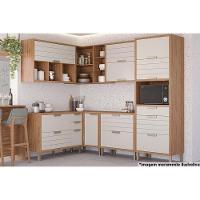 Cozinha Modulada Mgm Eloise 7 Peças (3aéreos+3balcões+1paneleiro) Cz029 Freijo-off White-mgm - 1