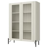 Cristaleira Sala De Jantar 2 Portas Vidro Pés Industrial Preto Naim I03 Luna - Lyam Decor