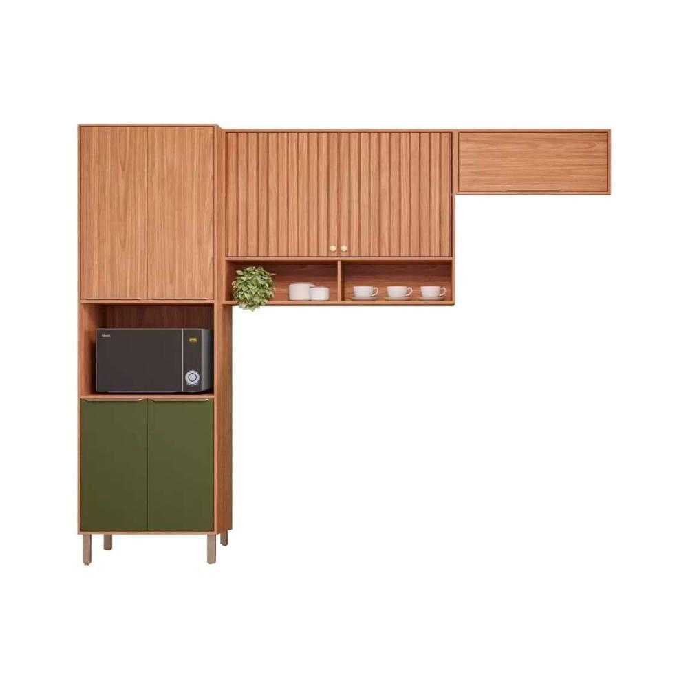 Cozinha Modulada Mgm Divina 3 Peças (2aéreos+1paneleiro) Cz045 Freijo-titanium-mgm - 4