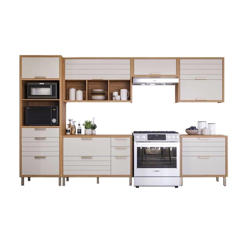 Cozinha Modulada Completa Eloise 6 Peças (3aéreos+2balcões+1paneleiro) Cz023 Freijo-off White - Mgm - 5