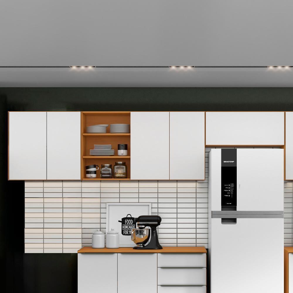 Cozinha Modulada Armario Aereo 3 Pecas Cinamomo Branco Armoveis Cinamomo Branco - 2