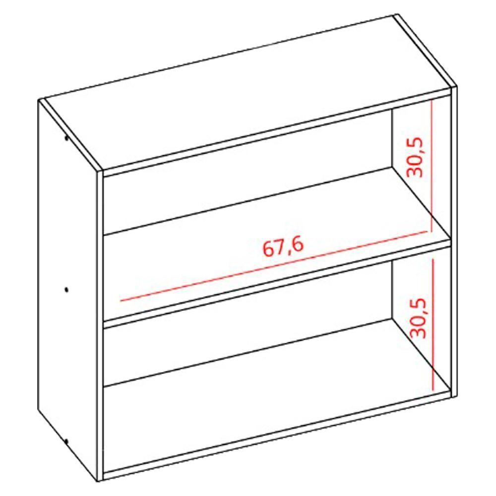 Cozinha Modulada Armario Aereo 3 Pecas Cinamomo Branco Armoveis Cinamomo Branco - 6