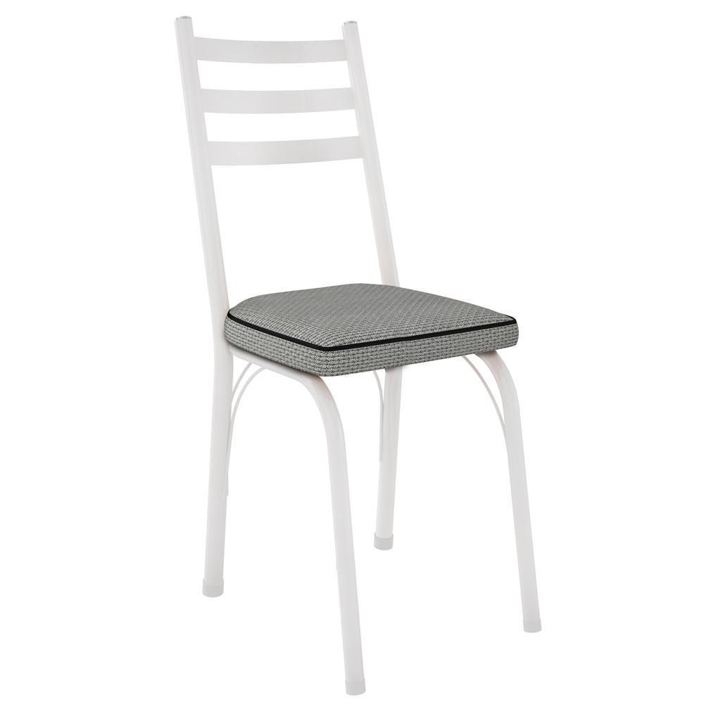 Cadeira Tubular Europa 141 Branco Assento Platina Artef Platina - 1