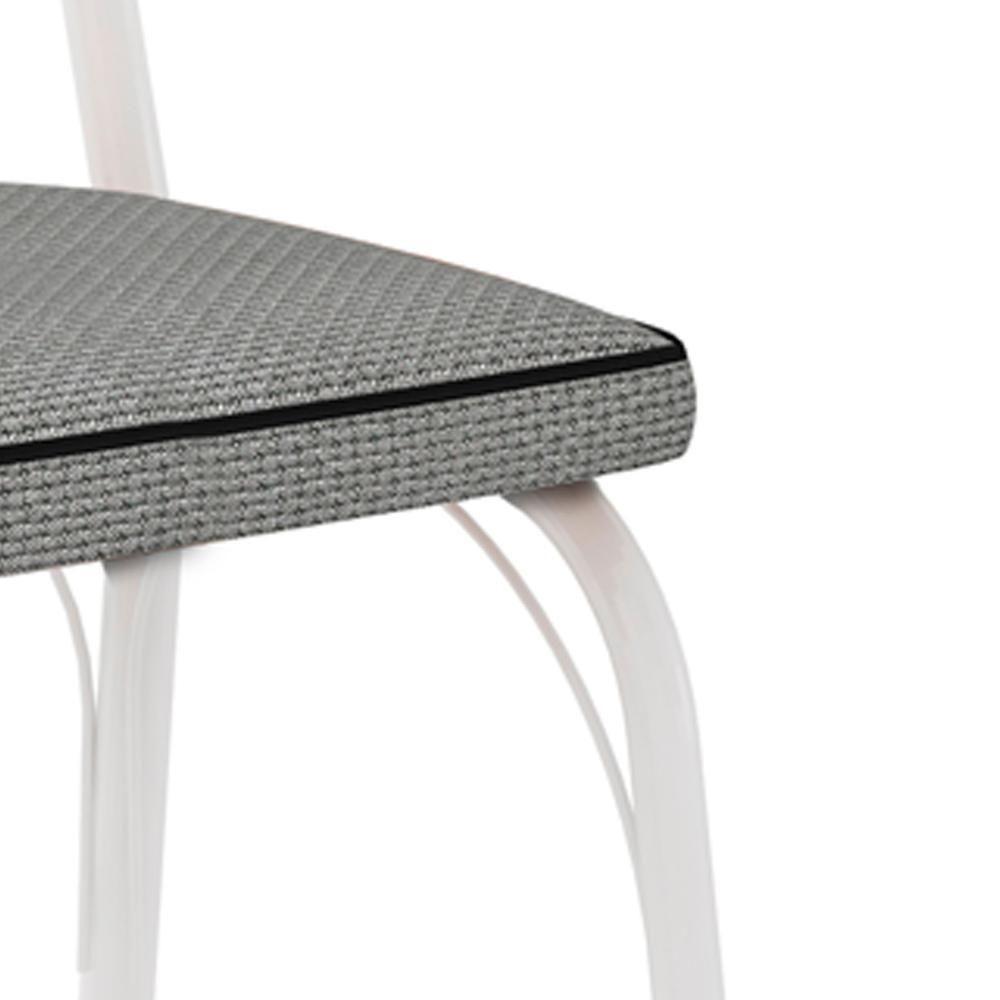 Cadeira Tubular Europa 141 Branco Assento Platina Artef Platina - 4