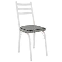 Cadeira Tubular Europa 141 Branco Assento Platina Artef Platina - 1
