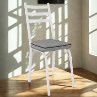 Cadeira Tubular Europa 141 Branco Assento Platina Artef Platina - 2