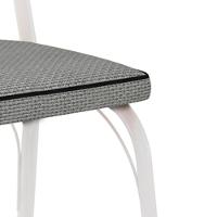 Cadeira Tubular Europa 141 Branco Assento Platina Artef Platina