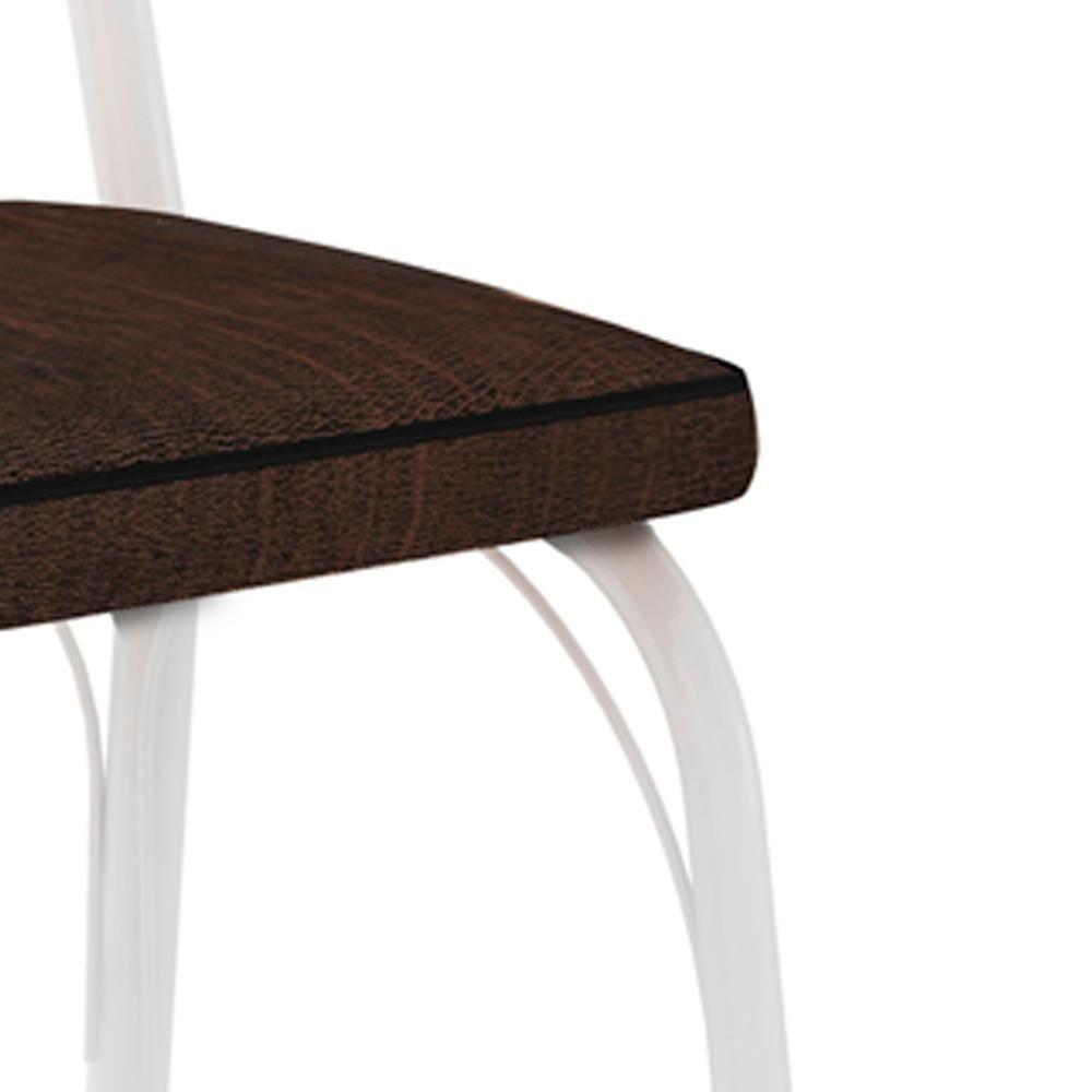 Cadeira Tubular Europa 141 Branco Assento Madeira Imbuia Artef Madeira Imbuia - 4