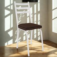 Cadeira Tubular Europa 141 Branco Assento Madeira Imbuia Artef Madeira Imbuia - 2