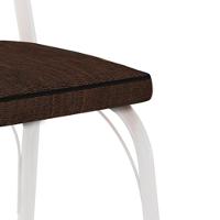 Cadeira Tubular Europa 141 Branco Assento Madeira Imbuia Artef Madeira Imbuia