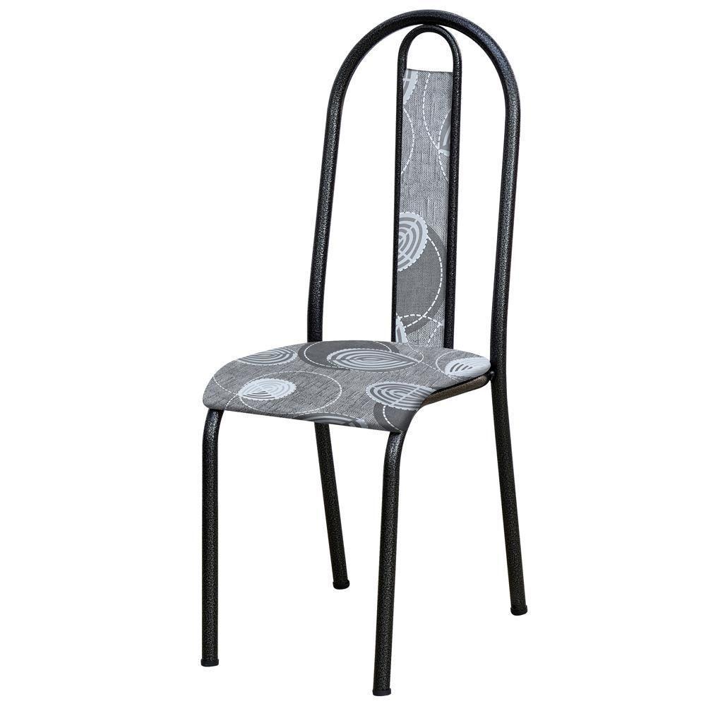 Cadeira Tubular America 058 Cromo Preto Assento Pará Artef Pará - 1