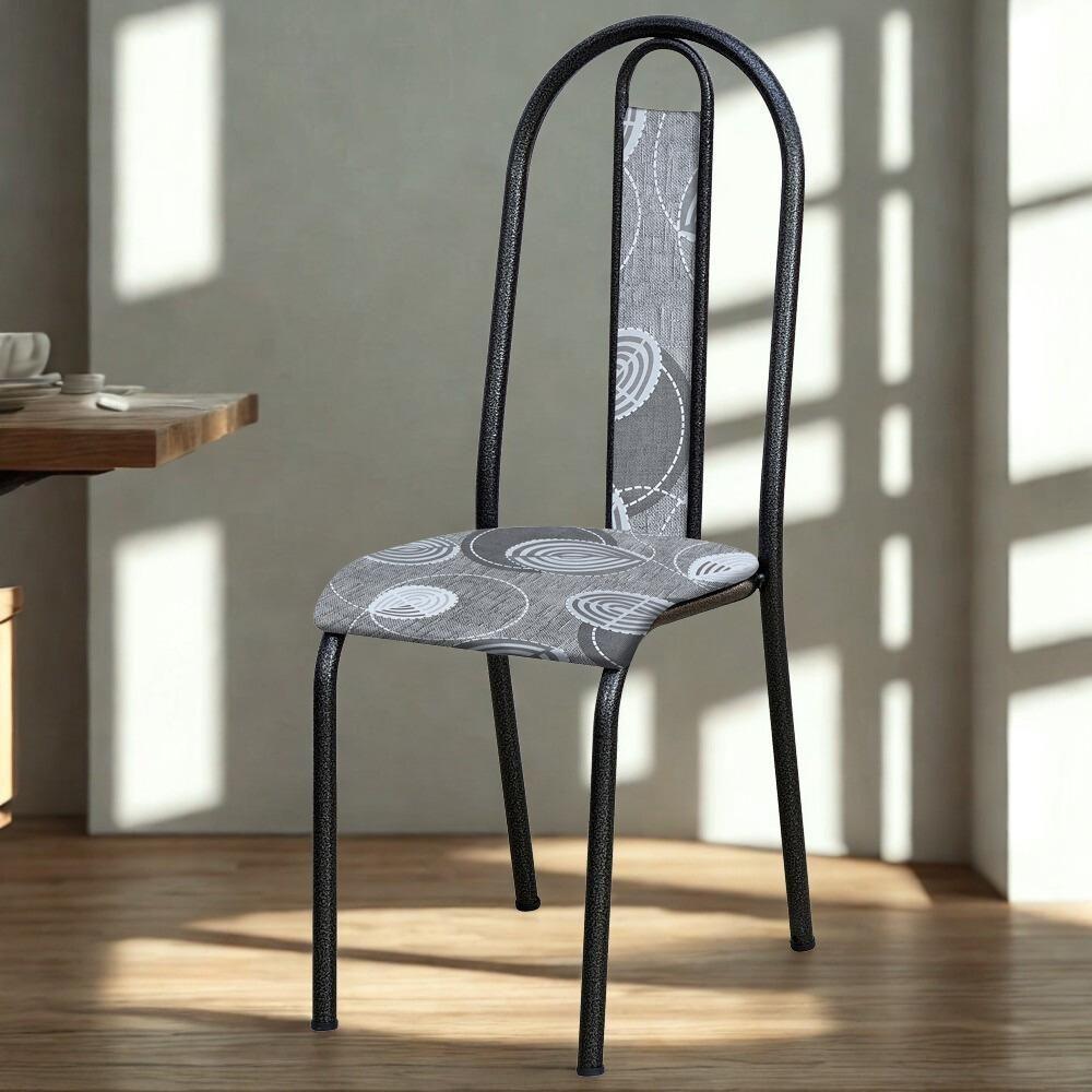 Cadeira Tubular America 058 Cromo Preto Assento Pará Artef Pará - 2