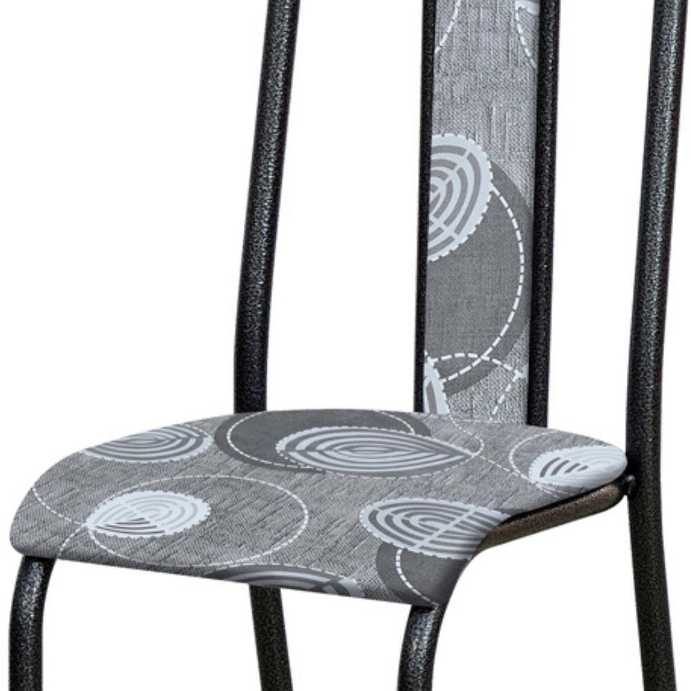 Cadeira Tubular America 058 Cromo Preto Assento Pará Artef Pará - 4