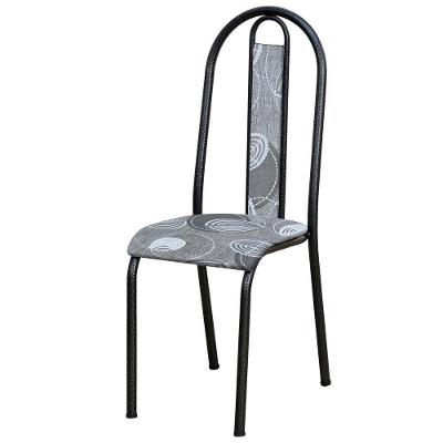 Cadeira Tubular America 058 Cromo Preto Assento Pará Artef Pará