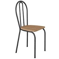 Cadeira Tubular America 004 Cromo Preto Assento Rattan Artef Rattan - 1