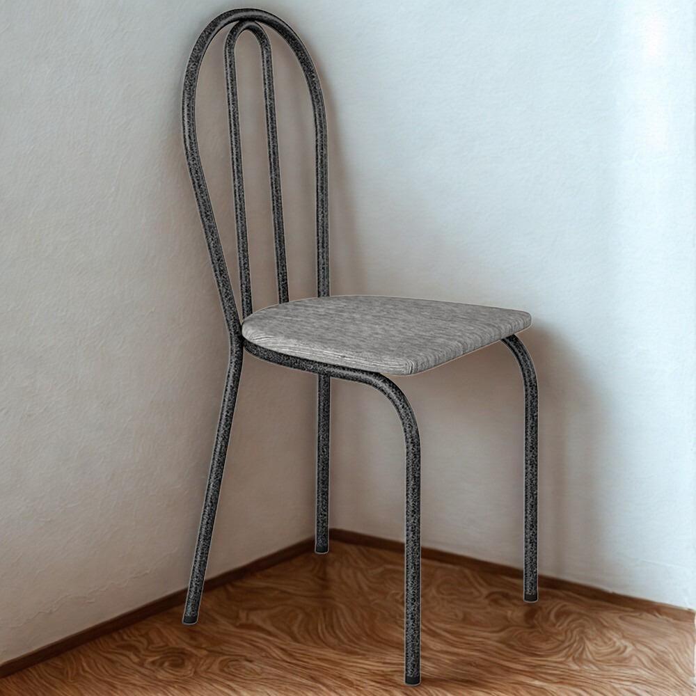 Cadeira Tubular America 004 Cromo Preto Assento Grafiato Artef Grafiato - 2