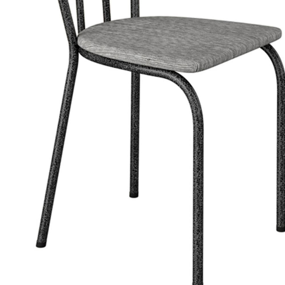 Cadeira Tubular America 004 Cromo Preto Assento Grafiato Artef Grafiato - 4