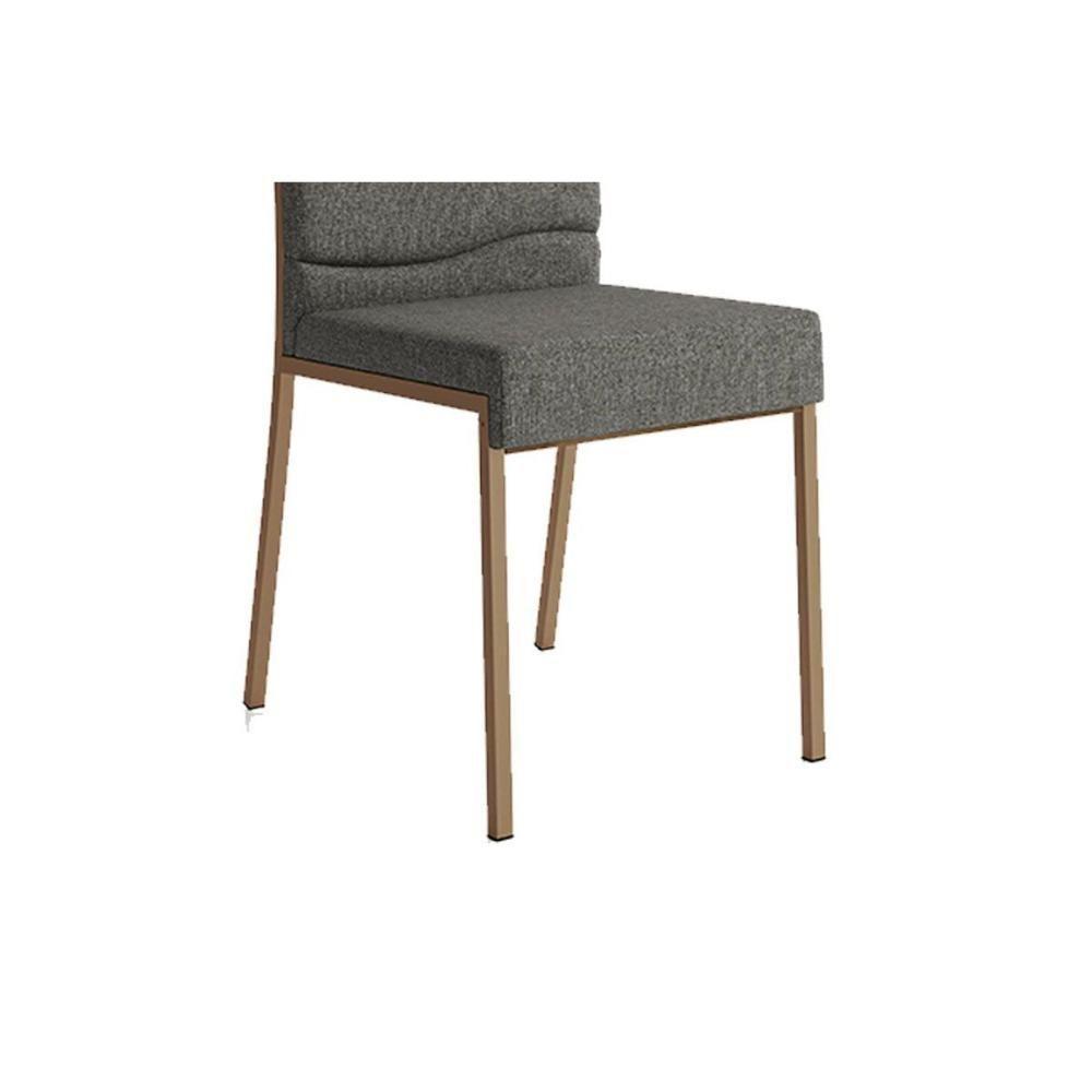 Cadeira Sala De Jantar Wave 1754 Kit 2 Un Dourado-linho Bamboo-courano Bamboo-noce - Carraro - 8