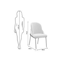 Cadeira Sala De Jantar Vitta Kit 4 Un Metal Boucle Perola-terracota - Dj Móveis - 2