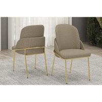 Cadeira Sala De Jantar Vitta Kit 4 Un Metal Boucle Perola-terracota - Dj Móveis - 5