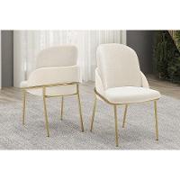 Cadeira Sala De Jantar Vitta Kit 4 Un Metal Boucle Perola - Dj Móveis - 7