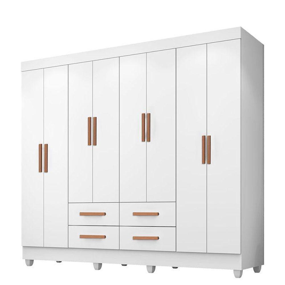 Guarda Roupa Casal Porto 8 Portas Branco - Móveis Leão - 1