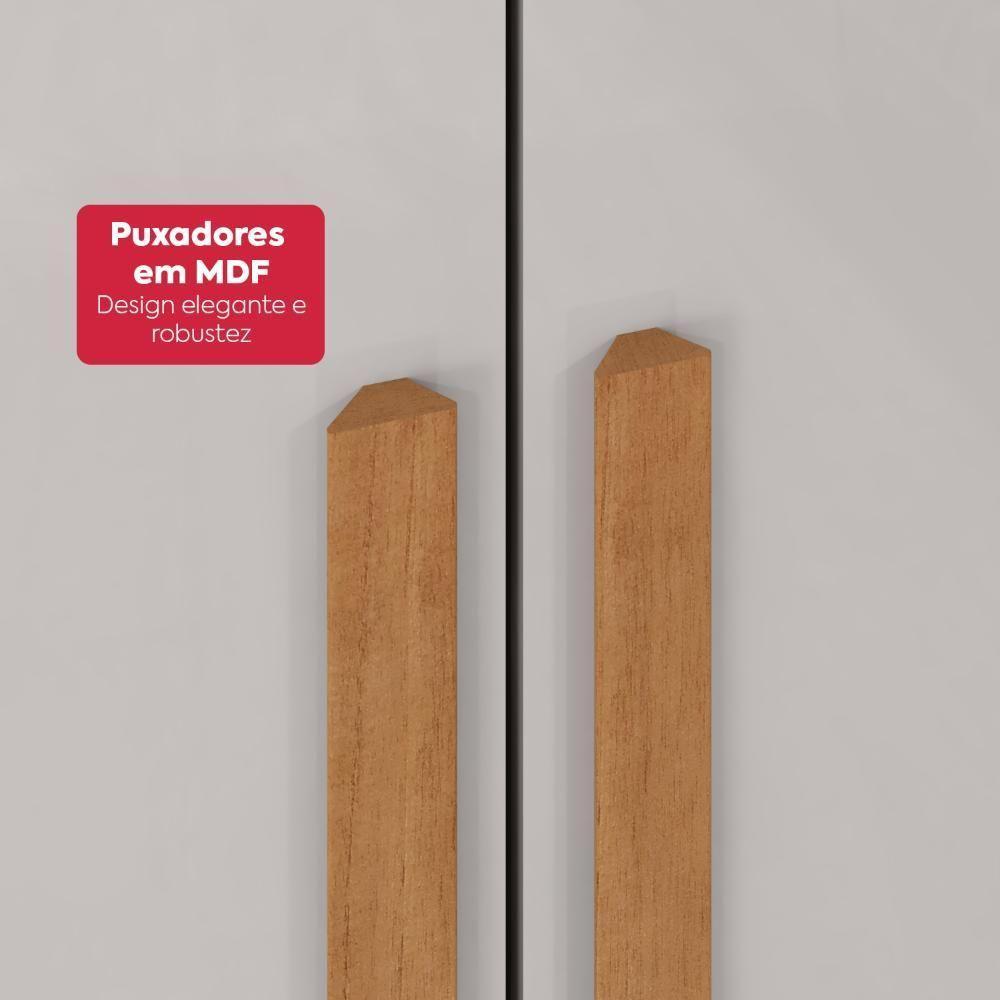 Guarda Roupa Casal 6 Portas Easy Slim Amendoa Clean/off White - 8