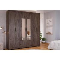 Guarda Roupa Casal 6 Portas (2 C- Espelho) E 3 Gavetas Clara Cinamomo-off White - Panan - 8