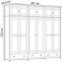 Guarda Roupa Casal 12 Portas Com Espelho E Maleiro Mazzaro F06 Freijó - Lyam Decor - 6