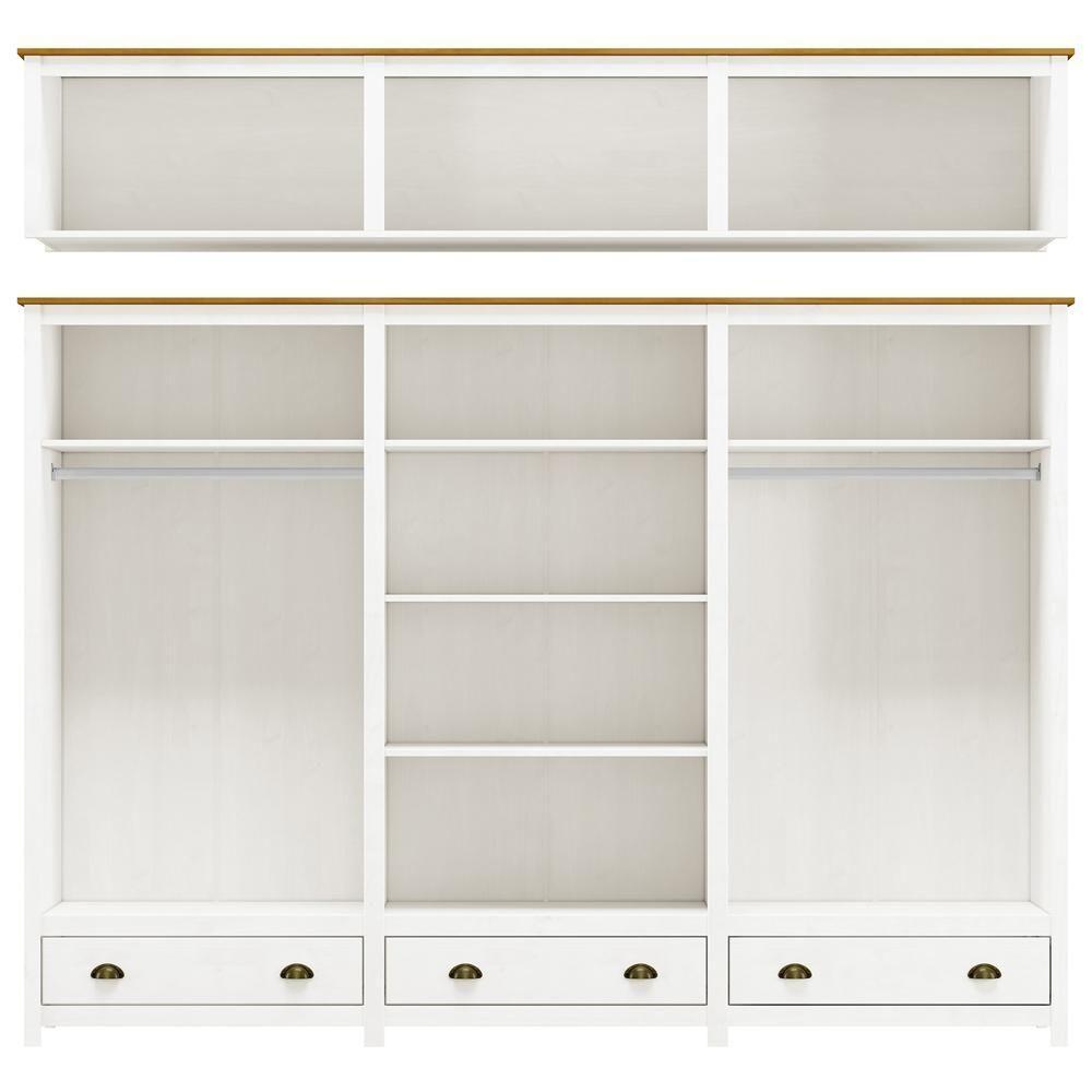 Guarda Roupa Casal 12 Portas Com Espelho E Maleiro Mazzaro F06 Branco Freijó - Lyam Decor - 3