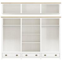 Guarda Roupa Casal 12 Portas Com Espelho E Maleiro Mazzaro F06 Branco Freijó - Lyam Decor - 3