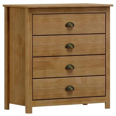 Cômoda para Quarto Closet Mazzaro F06 4 Gavetas em Madeira Maciça Amadeirado