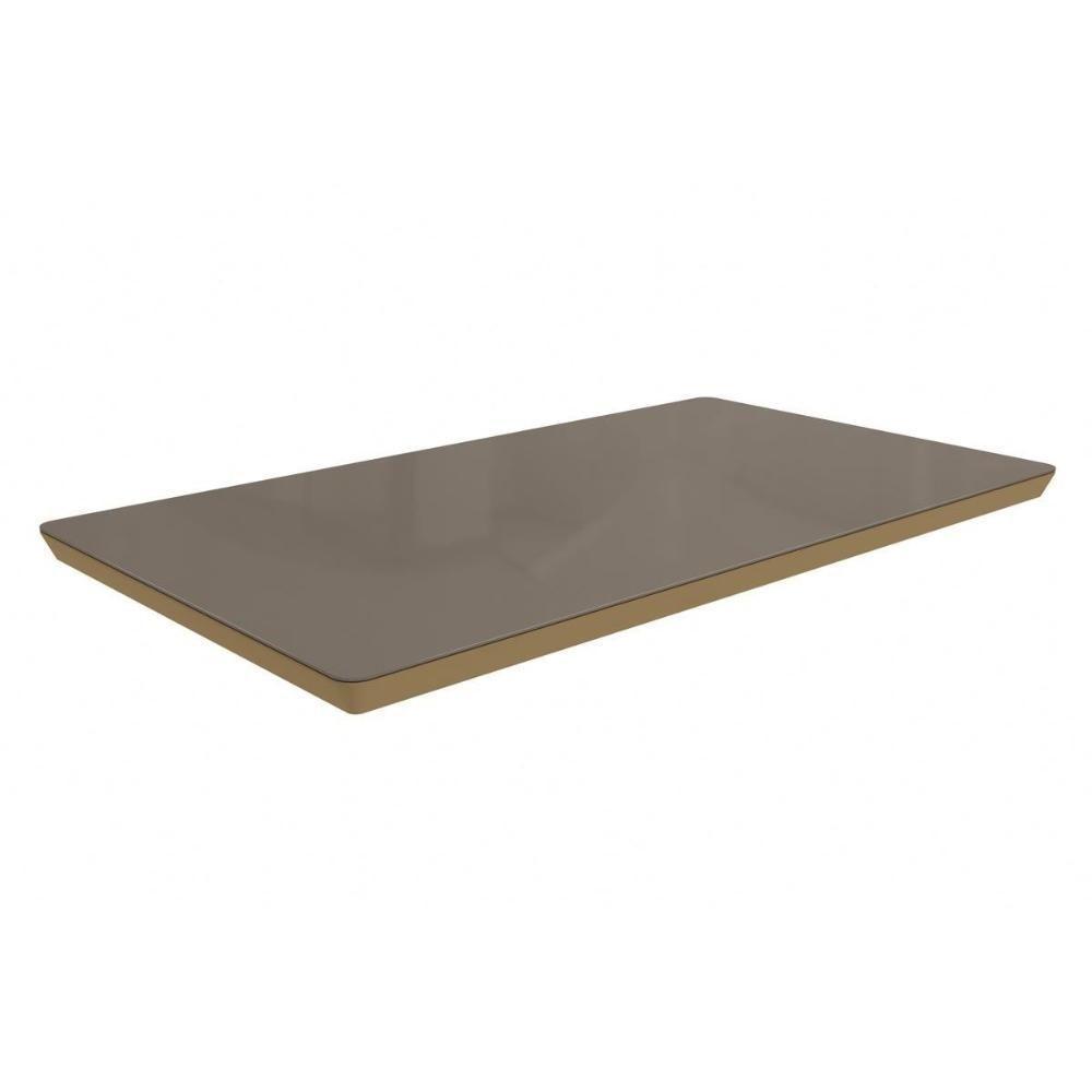 Tampo Mesa Sala De Jantar Vidro Madeirado C- Vidro Ta66 Retangular 160x90cm Freijó-bronze - Kappesberg - 1