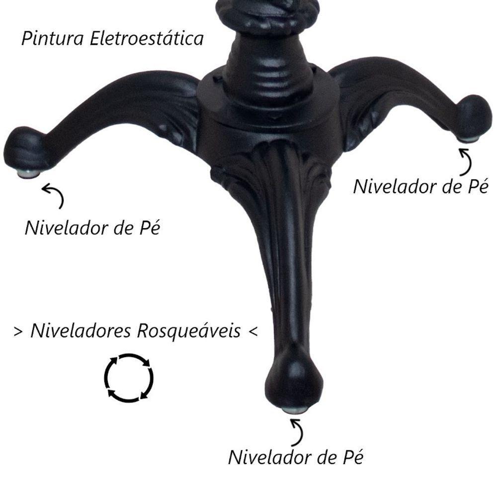 Pé Mesa Base E Trava Veroninha Alumínio Fundido E Nivelador - 5