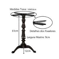 Pé Mesa Base E Trava Veroninha Alumínio Fundido E Nivelador - 2